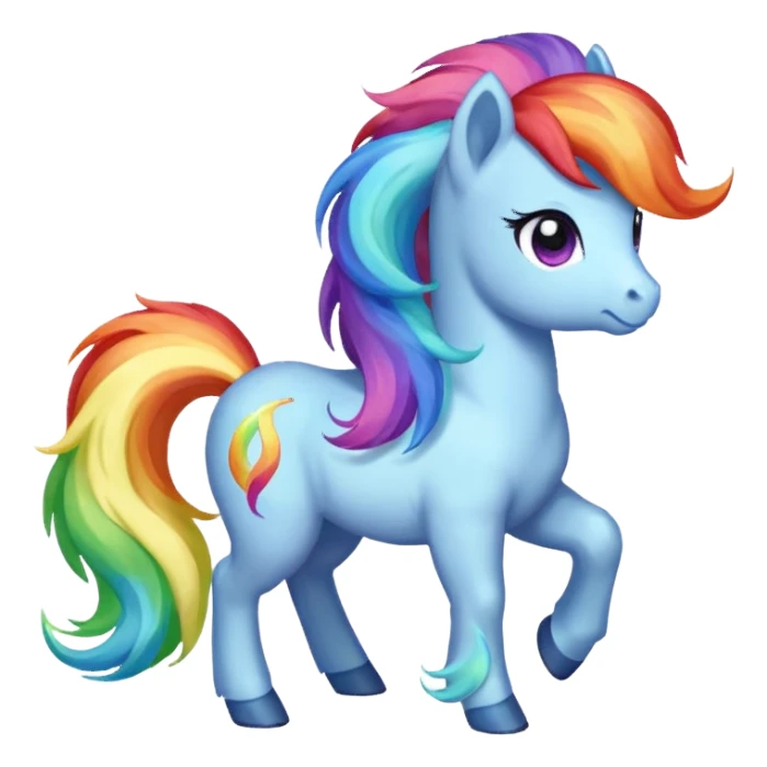 Rainbow galarian ponyta sticker