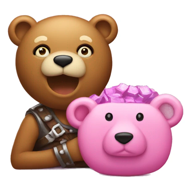 treasure with a pink bear sticker