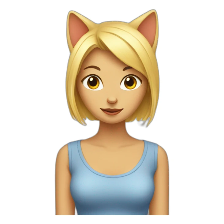 cat with women sticker