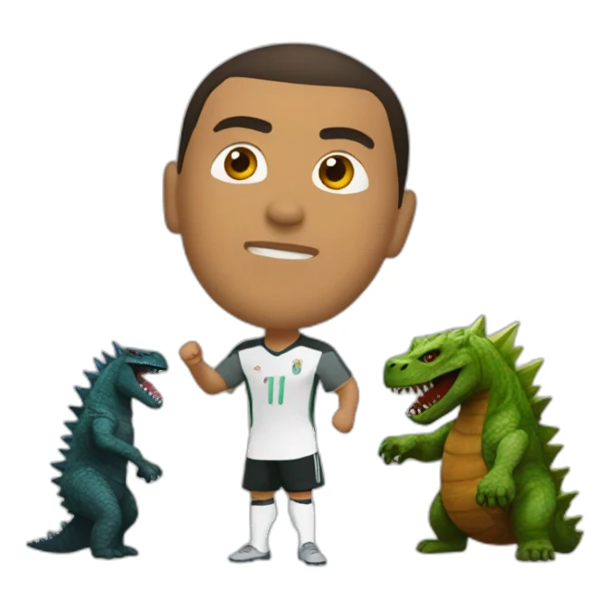 Ronaldo versus godzilla sticker