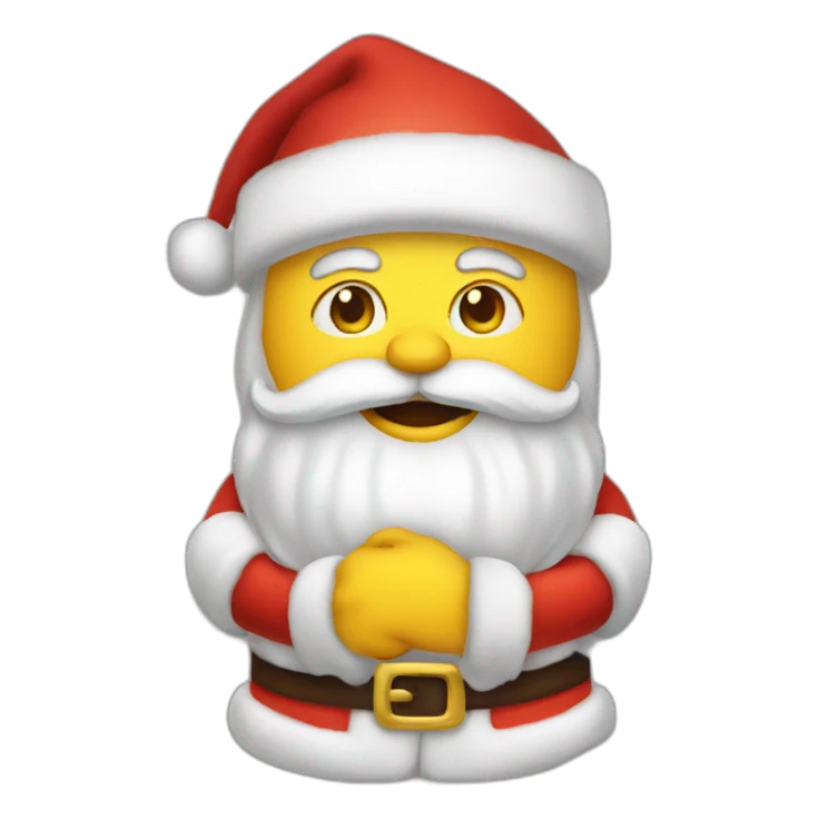 yellow santa claus sticker