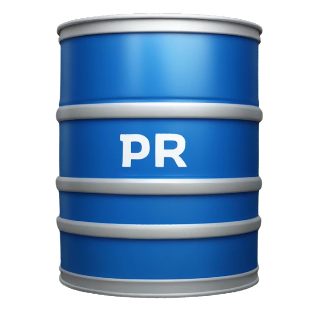 blue oil barrel sticker