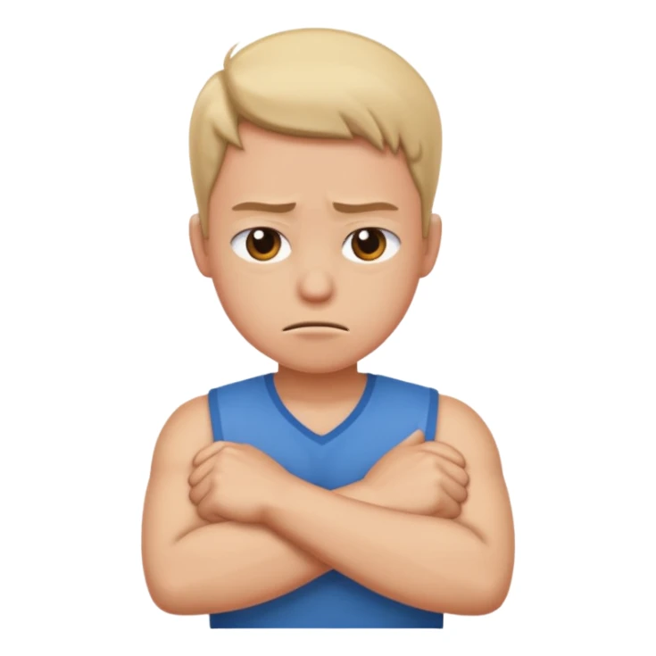 frustrated with arms crossed sticker