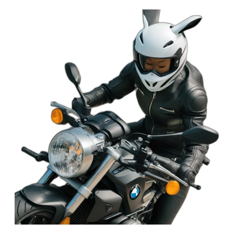 Biker bunny on bmw ninet sticker