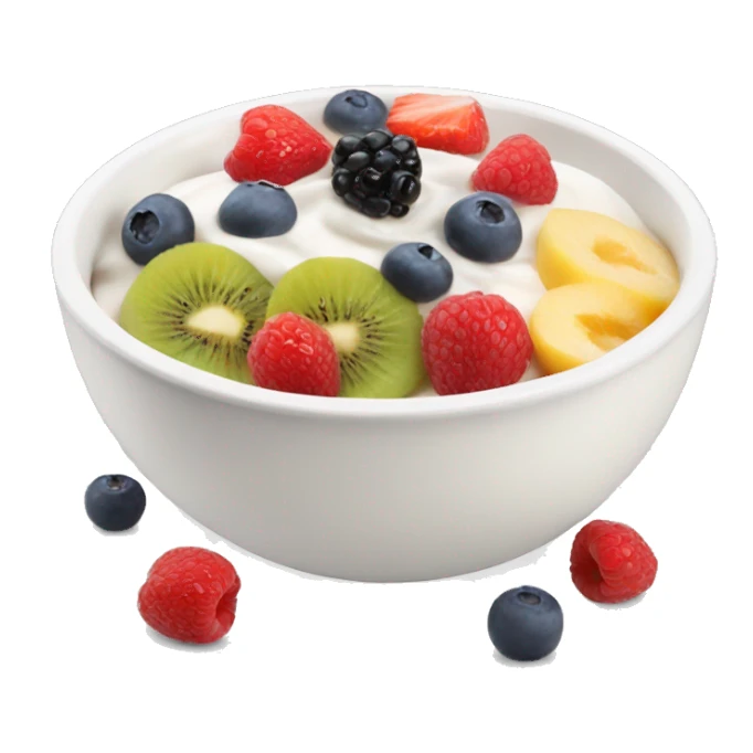Yogurt bowl with fruit toppings  sticker