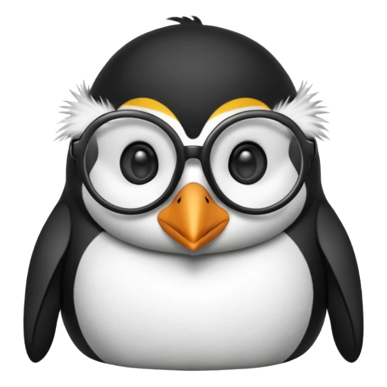  gozlük takan  Penguin sticker