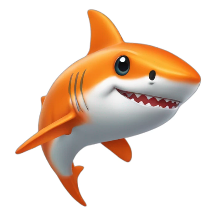 orange baby shark sticker
