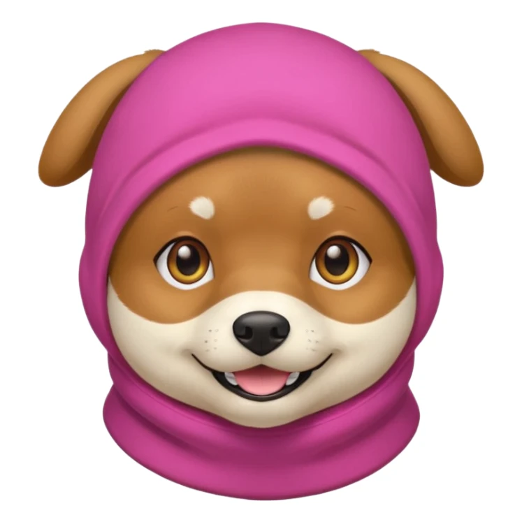 Dog in Pink balaklava sticker