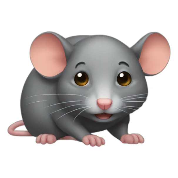 tired rat sticker