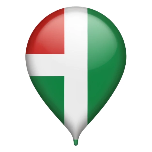 location pin Italy flag sticker