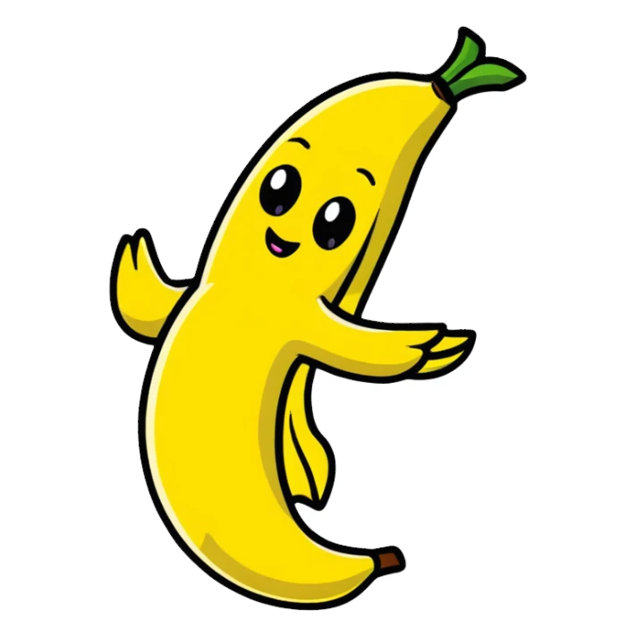 banana suit character sticker