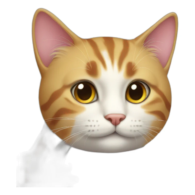 Cat with a beak sticker