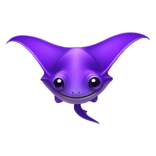 cute purple Manta ray sticker