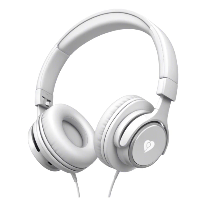 White aesthetic headphones sticker