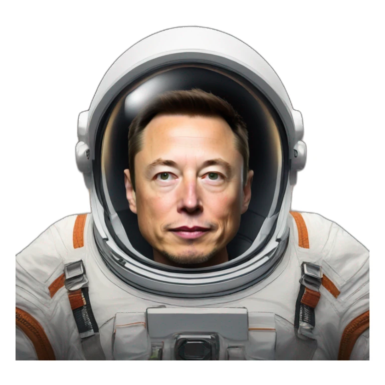 elon musk on space suit sticker