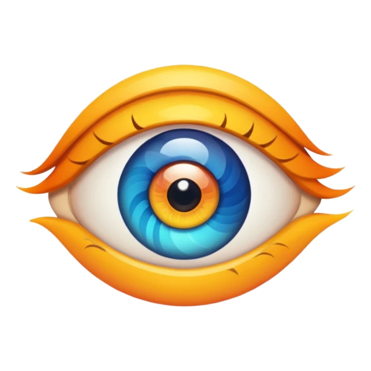  eyes spin multicolore sticker