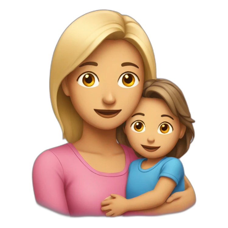 A mother and a child sticker