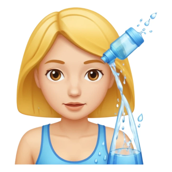 Woman squirting sticker