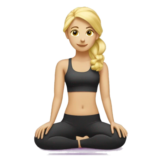 blonde girl doing pilates sticker