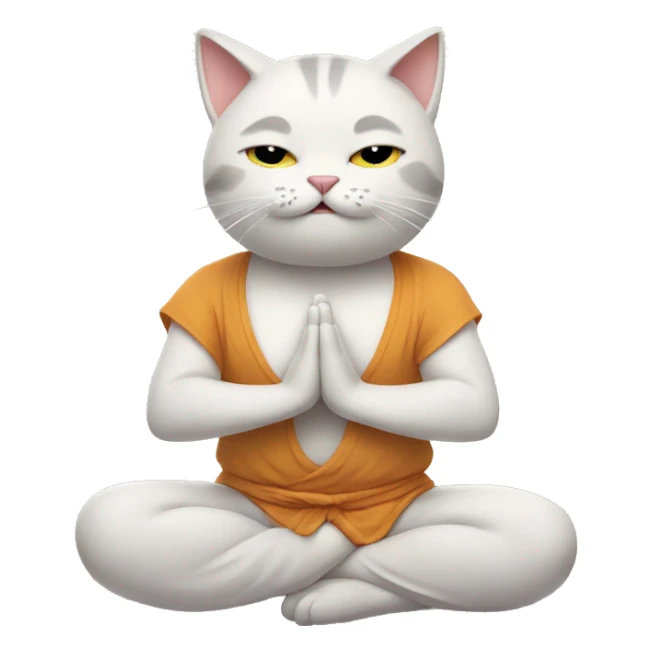 yoga cat sticker