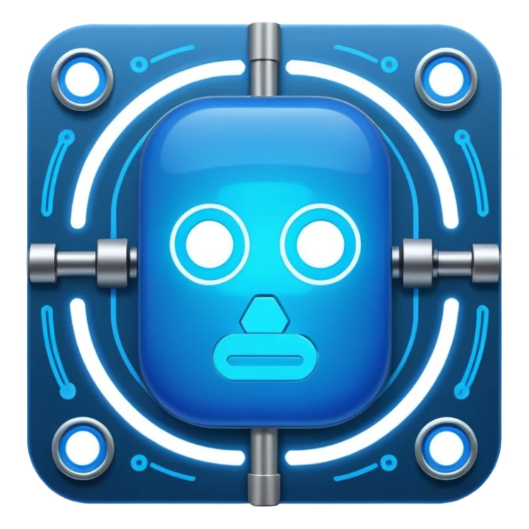 Blue data AI sticker