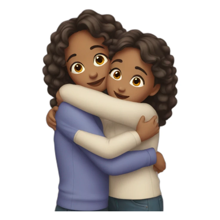 Sisters hugging  sticker
