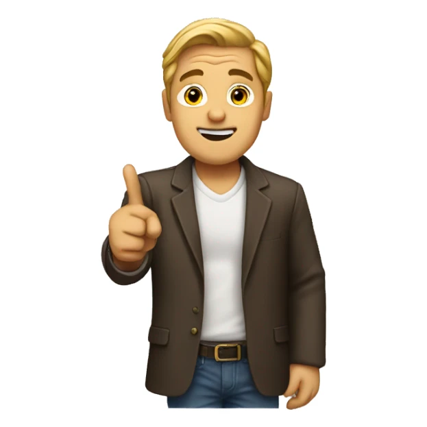 the guy pointing to the right sticker