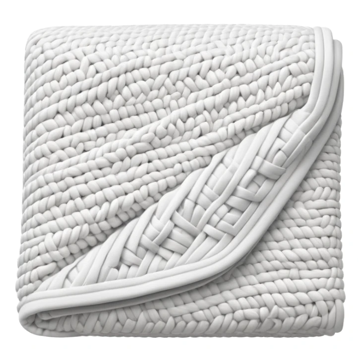 White folded knit blanket sticker