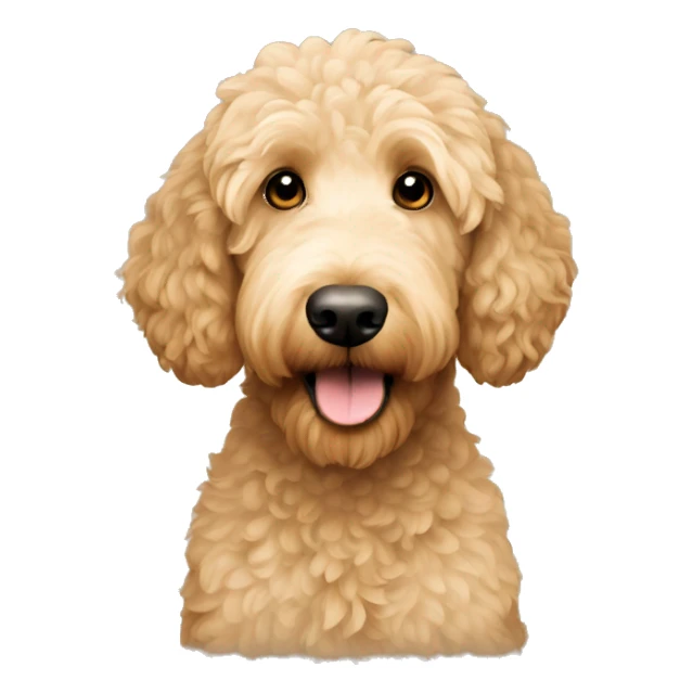 Beige goldendoodle sticker