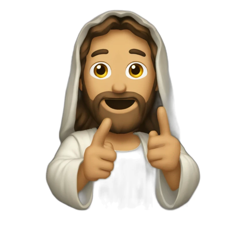 a un Jesus tocando a la puerta sticker