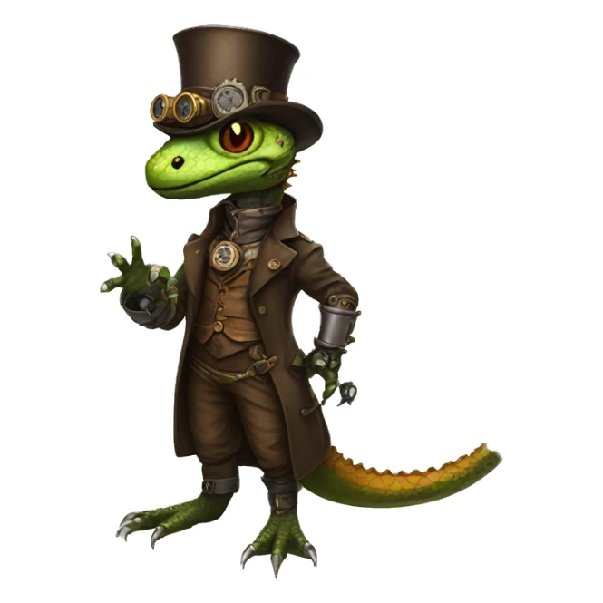 Steampunk reptile full body sticker