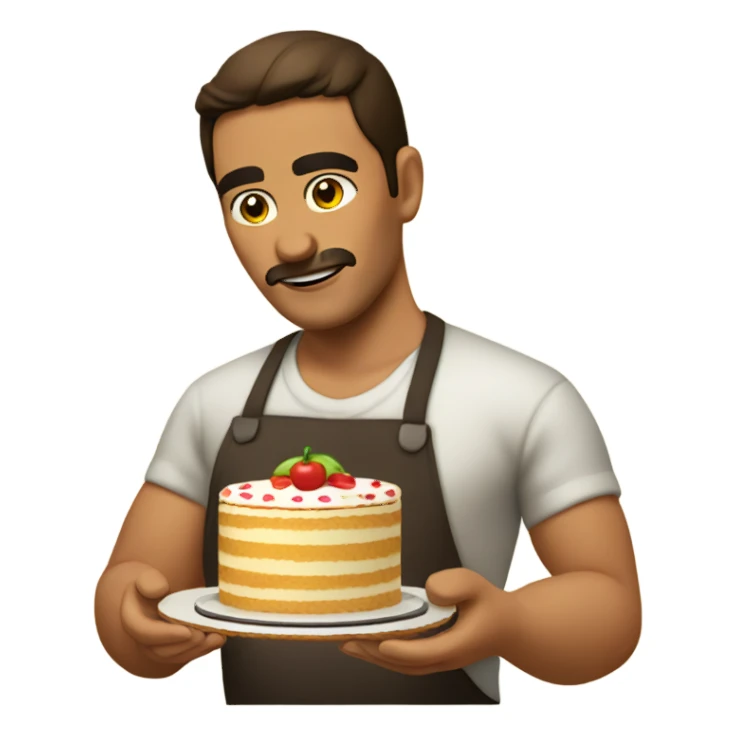 Mexican baking a cake sticker