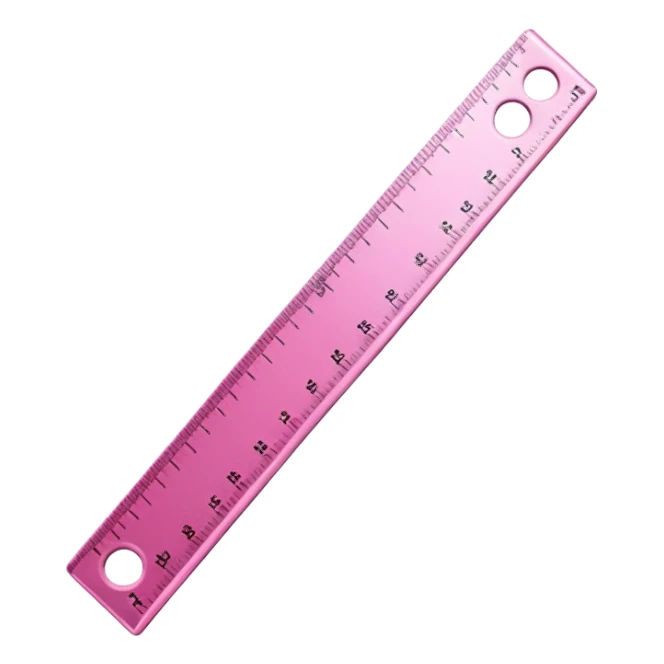 mac os icon, ruler, measures, pink sticker