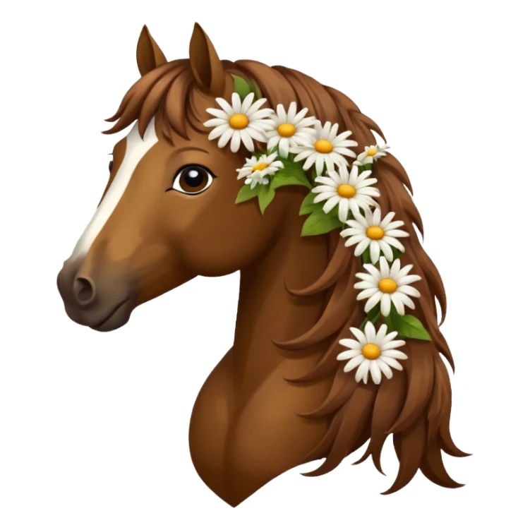 Horse with Flowers  sticker