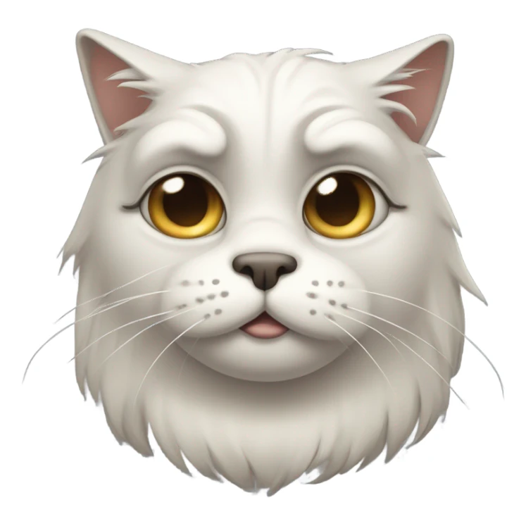 Tired looking cat sticker