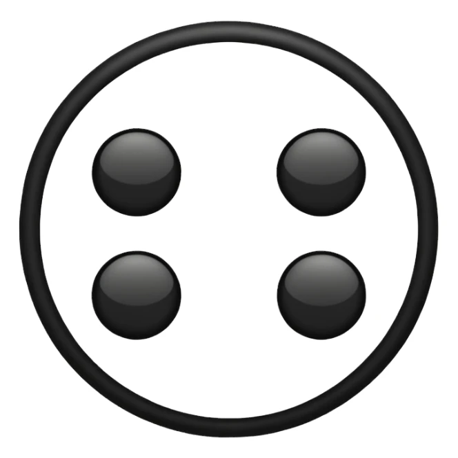 Make to round circles and one long line sticker