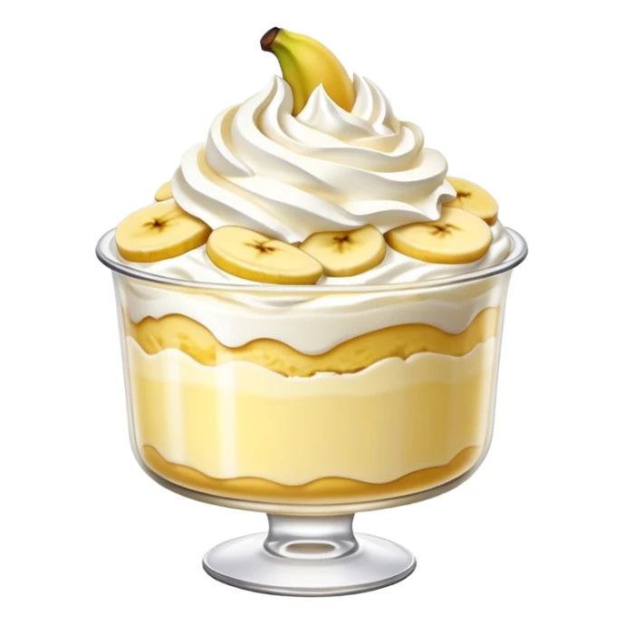 banana pudding with whipped cream topping sticker