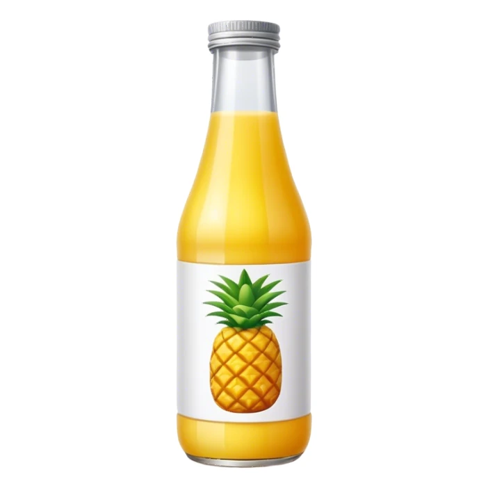 Pineapple juice bottle sticker