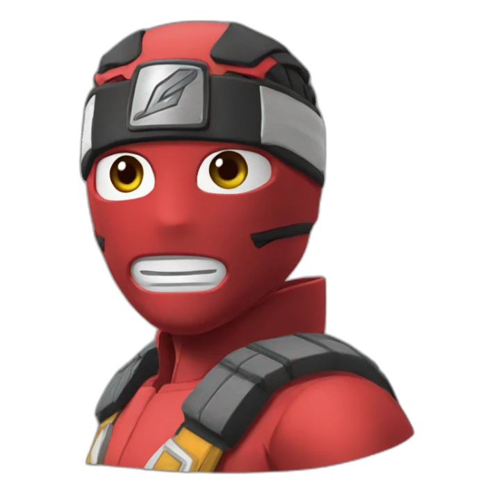 Naruto red ranger sticker