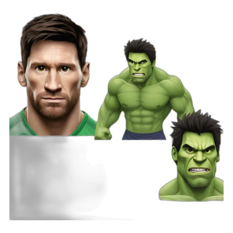 lionel messi as hulk sticker