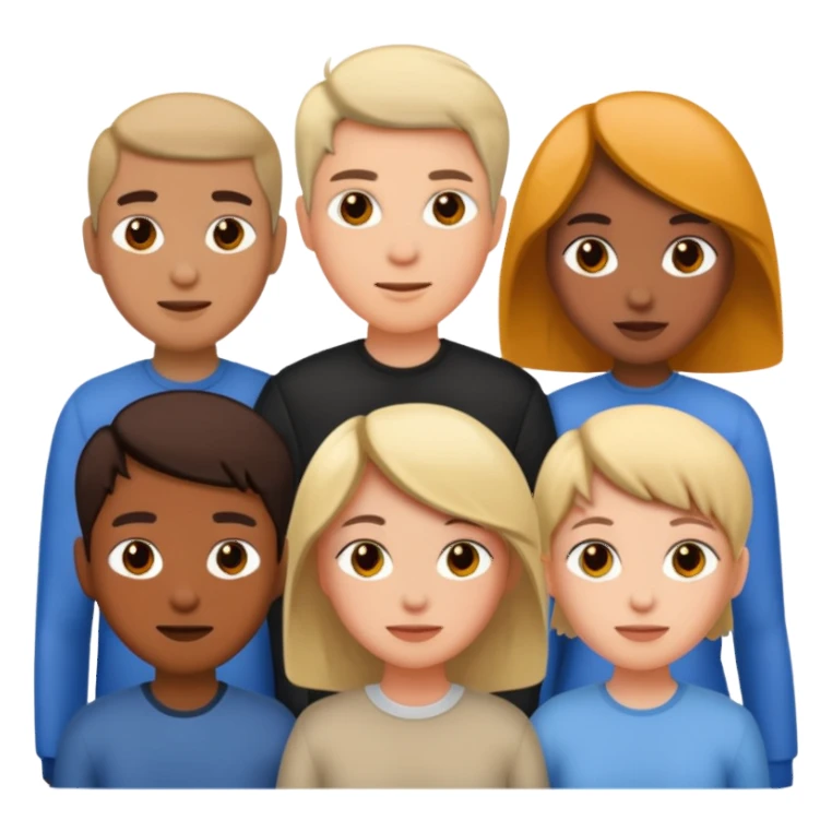 5 personas de diferentes estilos  sticker