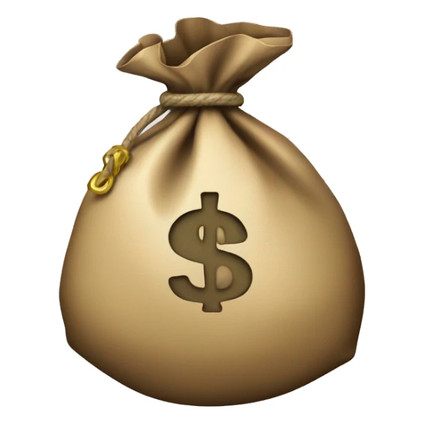 money bag without symbol sticker