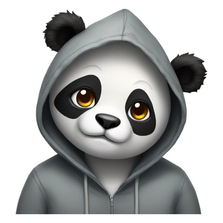 panda with a hoodie sticker