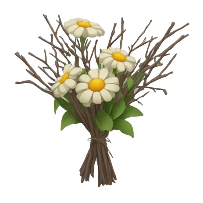 bouquet of dead twigs sticker