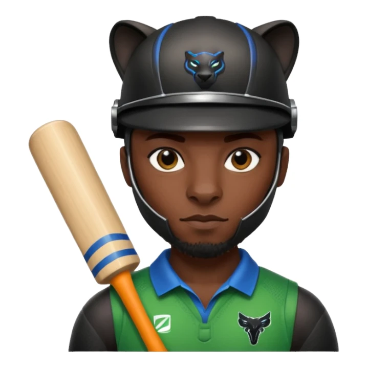 Black Panther in cricket sticker
