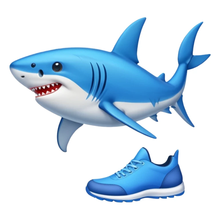 Tiburón con zapatos azules  sticker