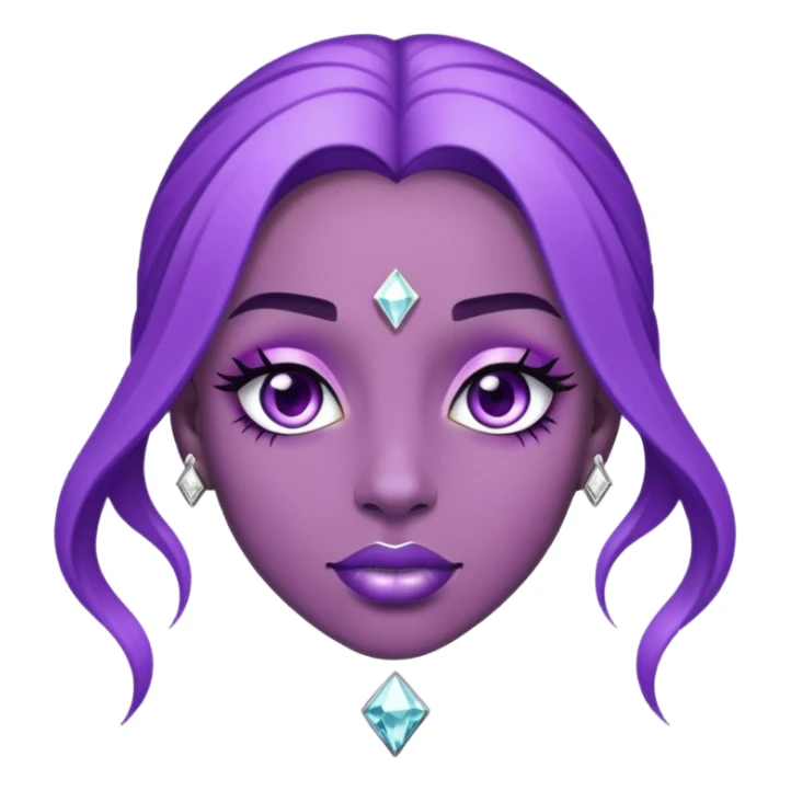 Purple face with diamond grills sticker