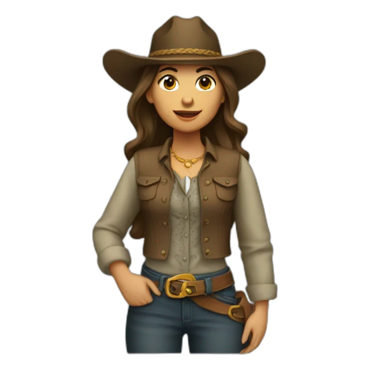 mujer vaquera joven sticker