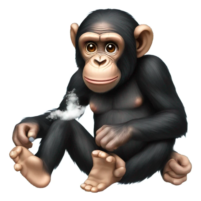 Chimpanzee hitting the vape mod Drag 4 sticker