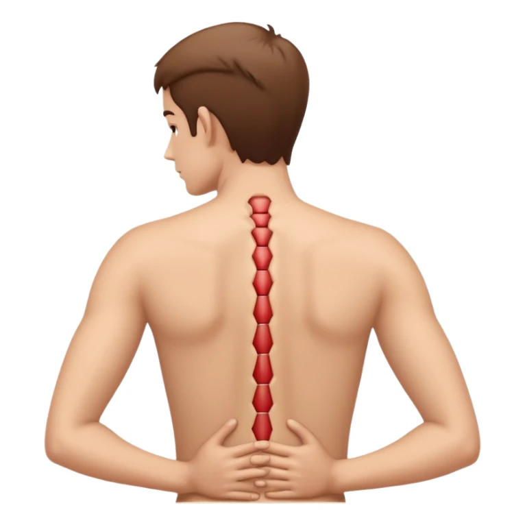 back pain, focus on humen back sticker